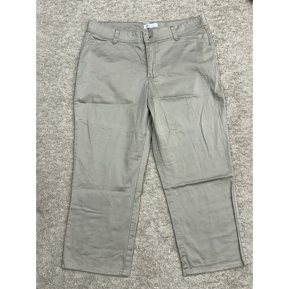 Riders By Lee Curvier Women’s Beige Size 18W Shape Chinos Pants Straight Leg